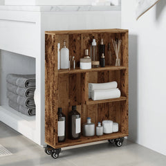 vidaXL Narrow Storage Trolley Old Wood 48x13x68 cm Engineered Wood 3