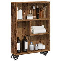 vidaXL Narrow Storage Trolley Old Wood 48x13x68 cm Engineered Wood 1