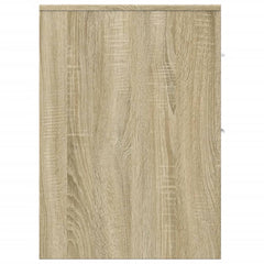 vidaXL Narrow Bathroom Cupboard with Wheels Sonoma Oak Engineered Wood 5