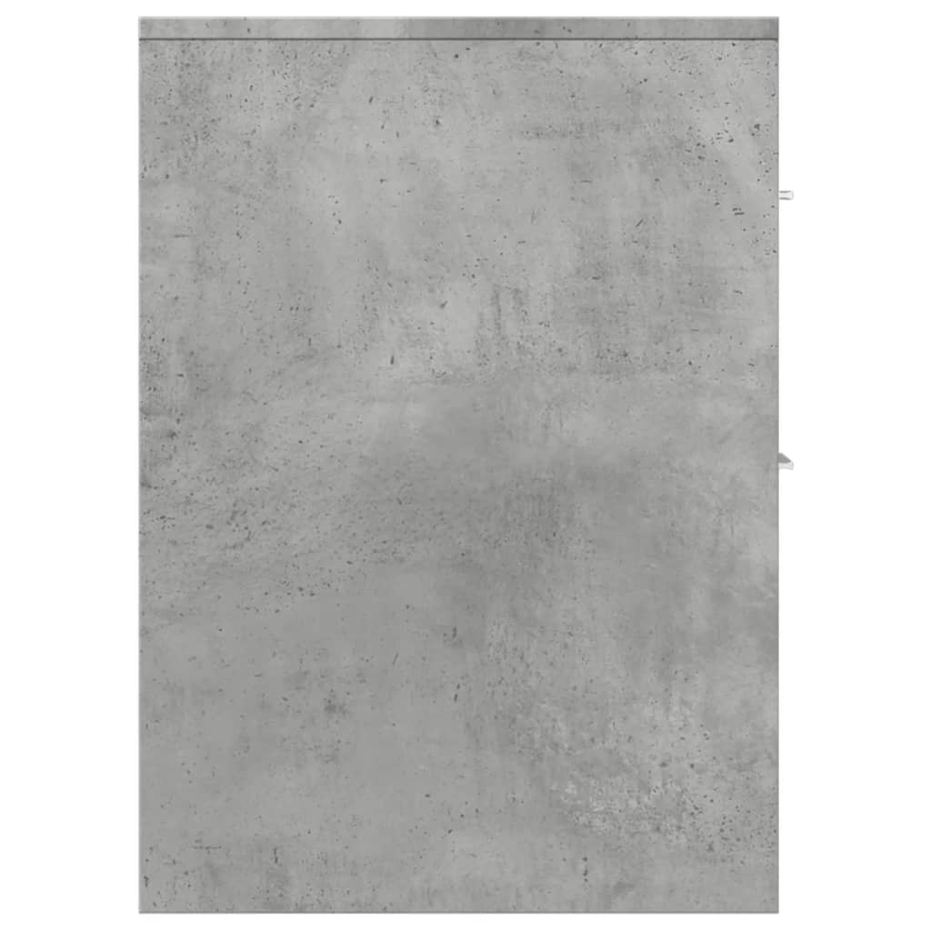 vidaXL Narrow Bathroom Cupboard with Wheels Concrete Grey Engineered Wood 5