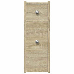 vidaXL Narrow Bathroom Cupboard with Wheels Sonoma Oak Engineered Wood 4
