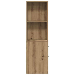 Narrow Bathroom Cupboard with Wheels Artisian Oak, image 6