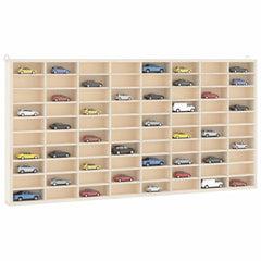 vidaXL Wooden Collector's Display Case with 80 Compartments 80x4.5x40.5cm 1
