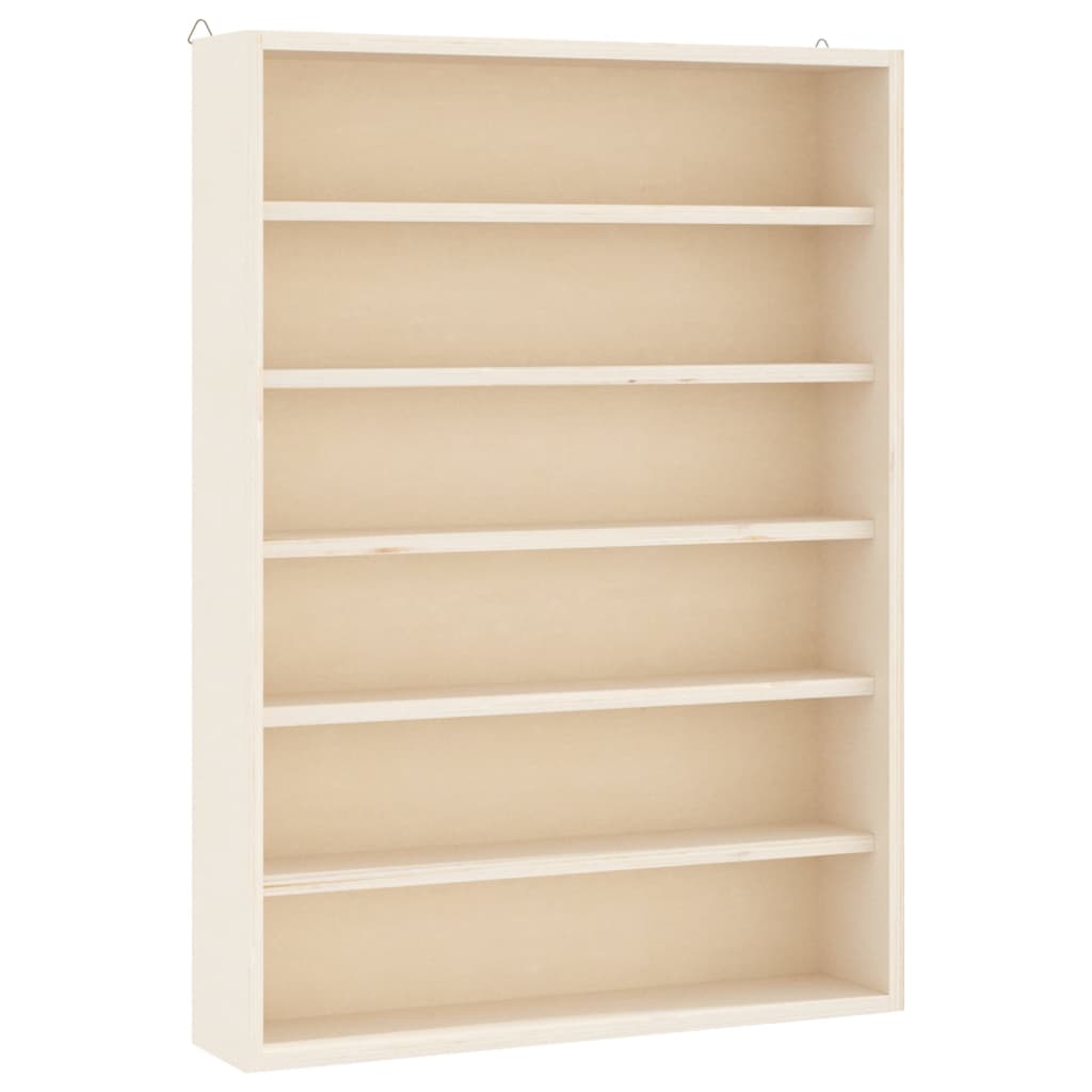 vidaXL Wooden Collector's Display Case with 6 Shelves 40x8.5x55cm 2