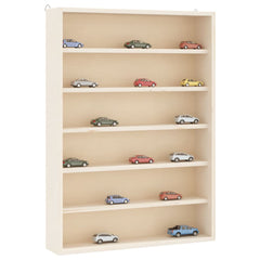 vidaXL Wooden Collector's Display Case with 6 Shelves 40x8.5x55cm 1