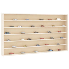 vidaXL Wooden Collector's Display Case with 6 Shelves 100x9x55 cm 1