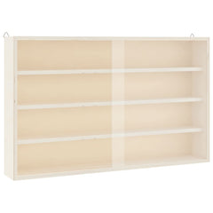 vidaXL Wooden Collector's Display Case with Doors 60x8.5x37cm 4