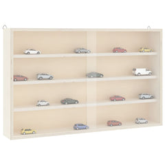 vidaXL Wooden Collector's Display Case with Doors 60x8.5x37cm 1