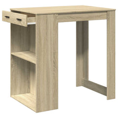vidaXL Bar Table Sonoma Oak 102x70x103.5 cm Engineered Wood 4