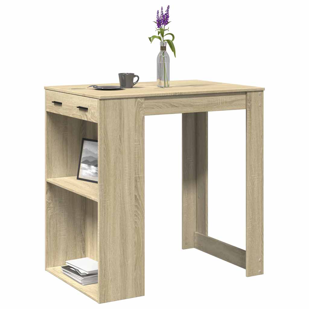vidaXL Bar Table Sonoma Oak 102x70x103.5 cm Engineered Wood 1