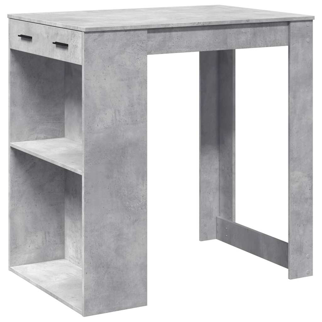 vidaXL Bar Table Concrete Grey 102x70x103.5 cm Engineered Wood 2