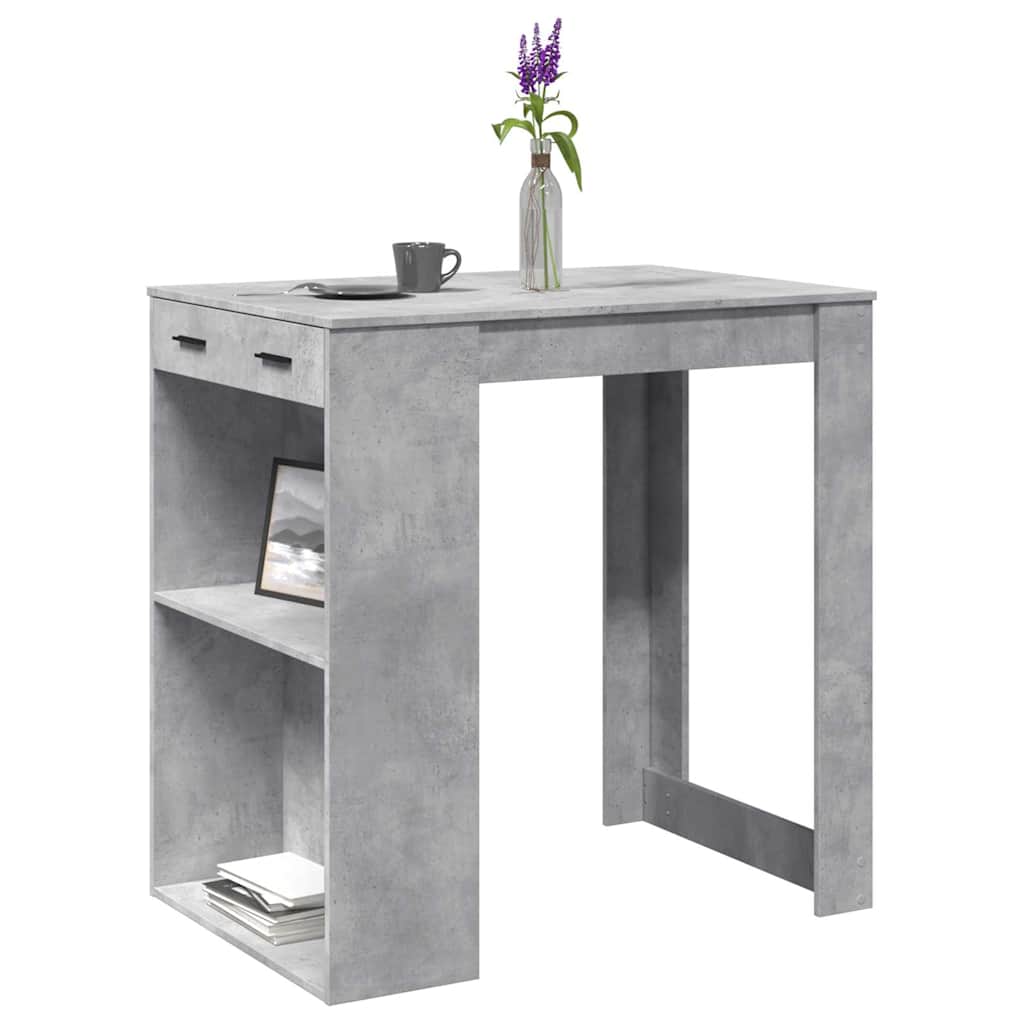 vidaXL Bar Table Concrete Grey 102x70x103.5 cm Engineered Wood 1