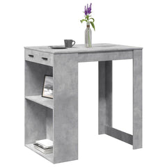 vidaXL Bar Table Concrete Grey 102x70x103.5 cm Engineered Wood 1