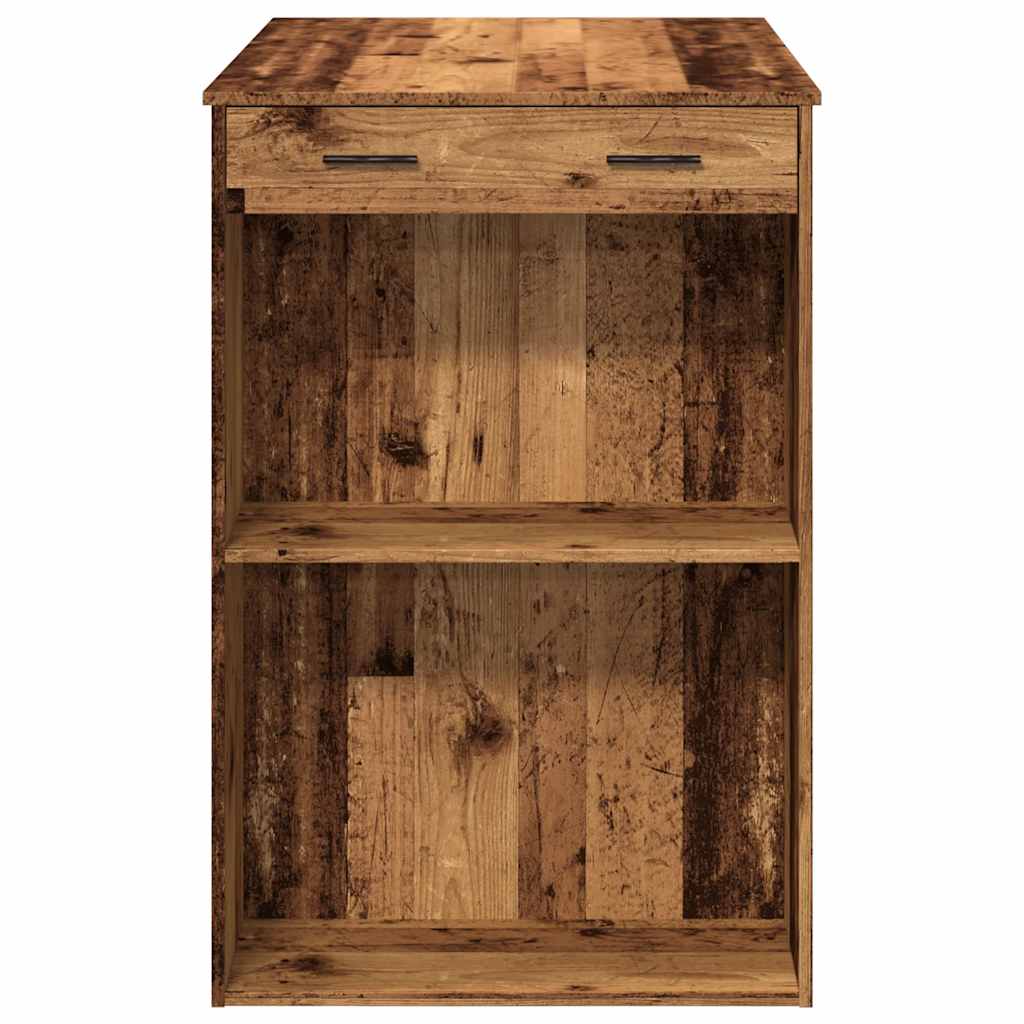 vidaXL Bar Table Old Wood 102x70x103.5 cm Engineered Wood 6