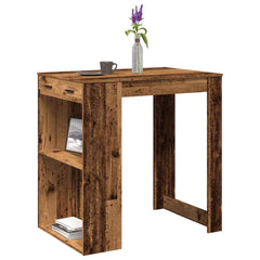 vidaXL Bar Table Old Wood 102x70x103.5 cm Engineered Wood 1