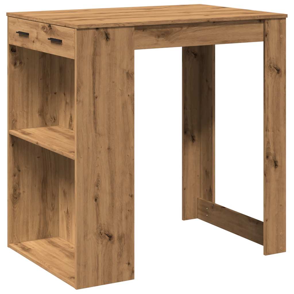 vidaXL Bar Table Artisian Oak 102x70x103.5 cm Engineered Wood 2