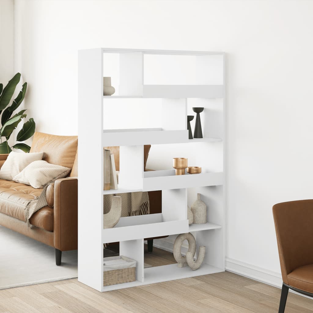 Bookcase 100x33x156.5 cm Engineered Wood White