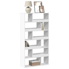 Bookcase 100x33x187.5 cm Engineered Wood White