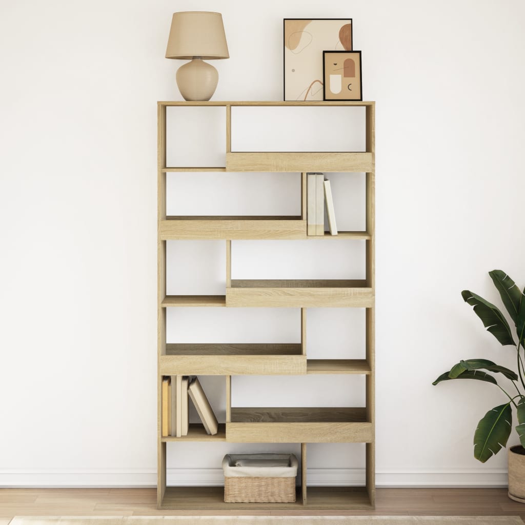 Bookcase 100x33x187.5 cm Engineered Wood Sonoma oak