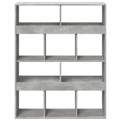 Bookcase 100x33x125.5 cm Engineered Wood Concrete grey