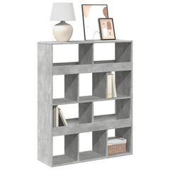 Bookcase 100x33x125.5 cm Engineered Wood Concrete grey