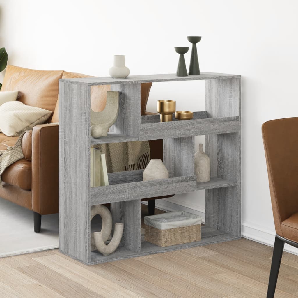 vidaXL Room Divider Grey Sonoma 100x33x94.5 cm Engineered Wood 1
