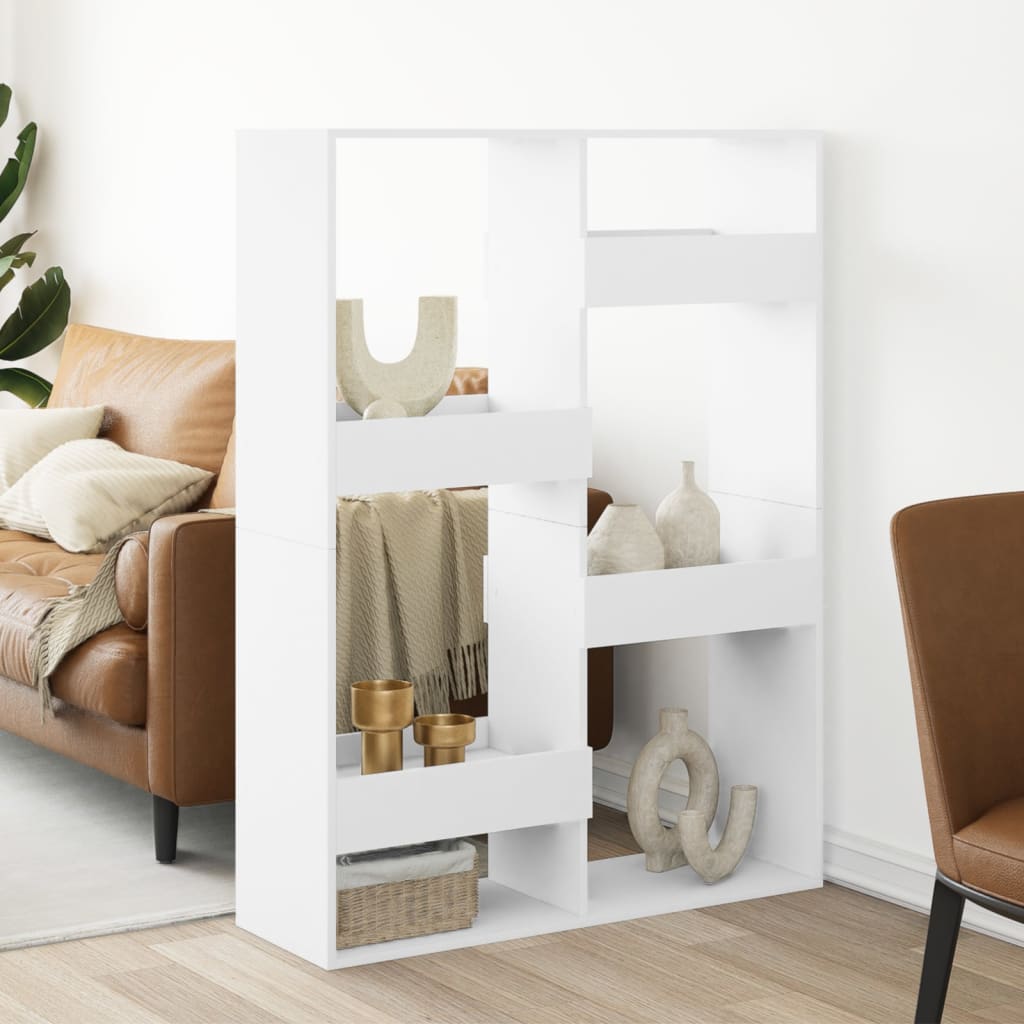 vidaXL Room Divider White 100x33x135 cm Engineered Wood 1