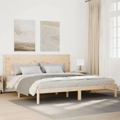 Extra Long Bed Frame without Mattress Solid Wood Length 210 cm 200 cm