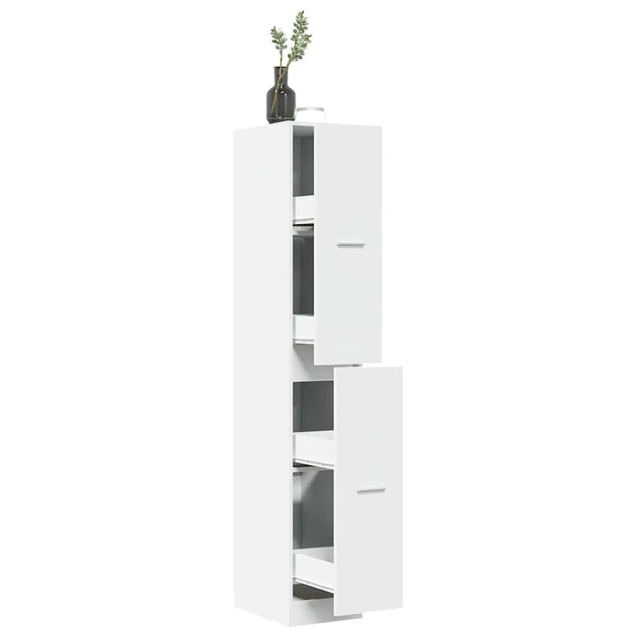 vidaXL Apothecary Cabinet White 30x41x174,5 cm Engineered Wood 1