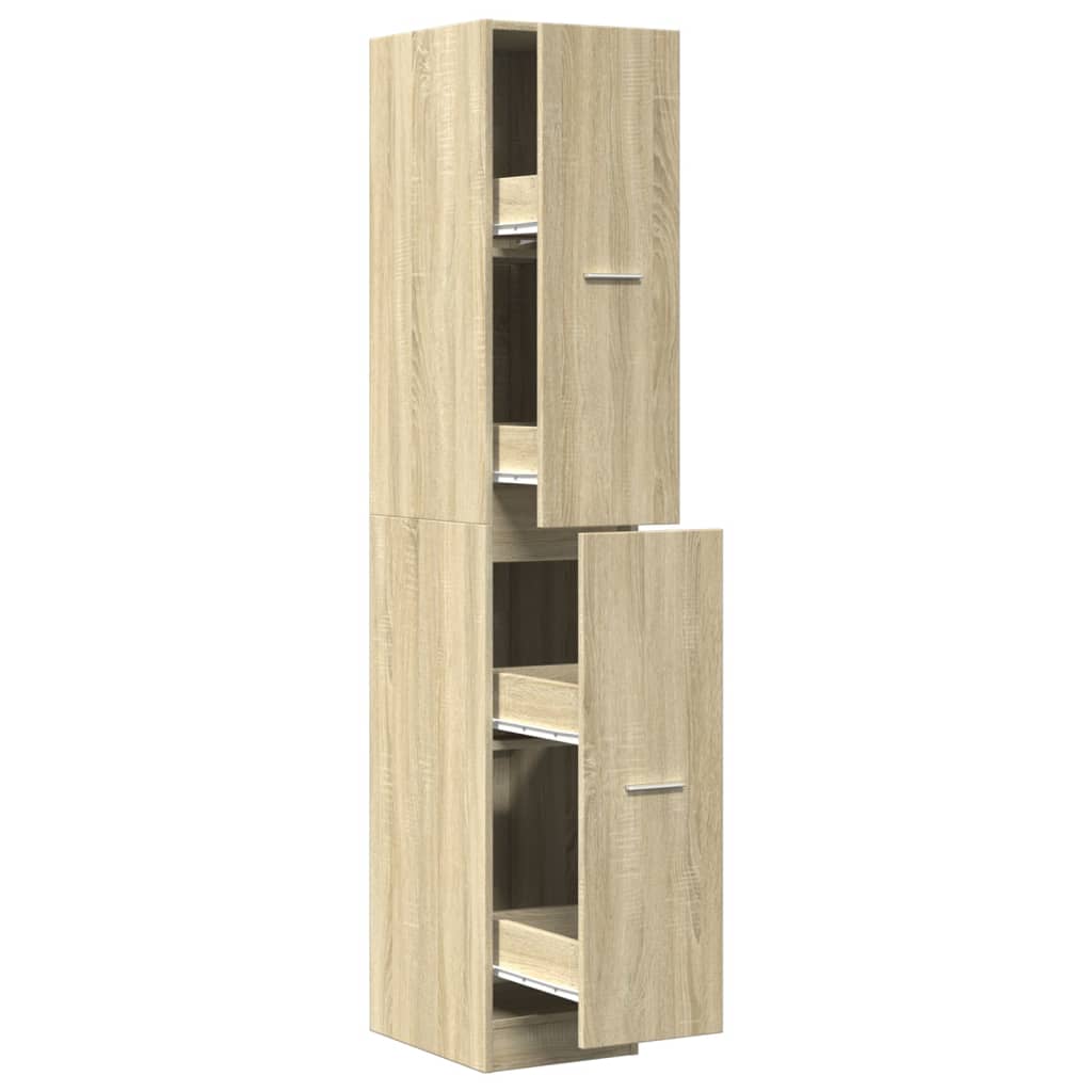 vidaXL Apothecary Cabinet Sonoma Oak 30x41x174,5 cm Engineered Wood 2