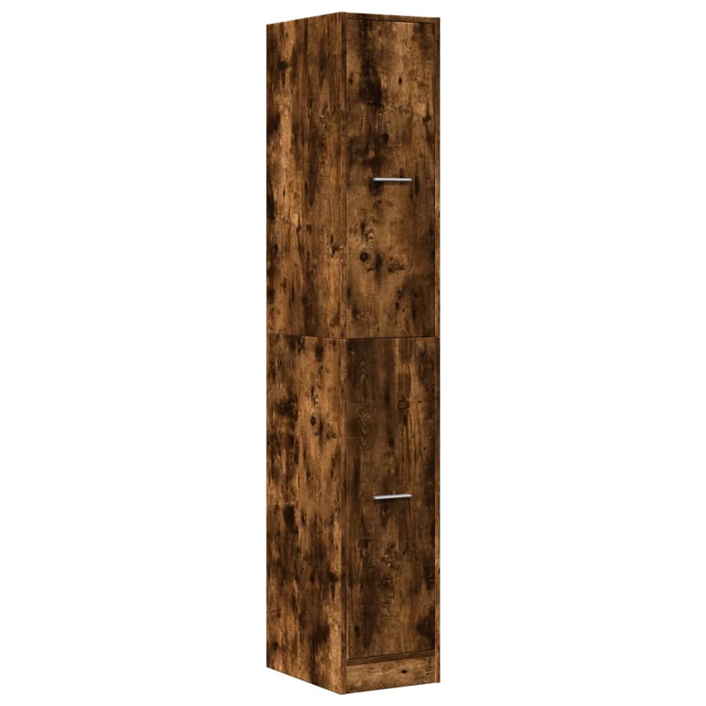 vidaXL Apothecary Cabinet Smoked Oak 30x41x174,5 cm Engineered Wood 4