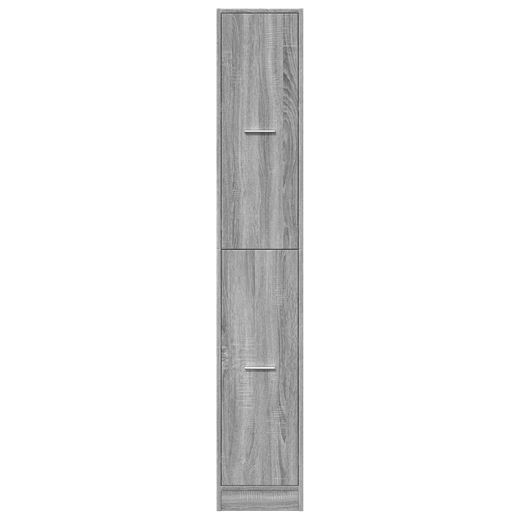 vidaXL Apothecary Cabinet Grey Sonoma 30x41x174,5 cm Engineered Wood 5