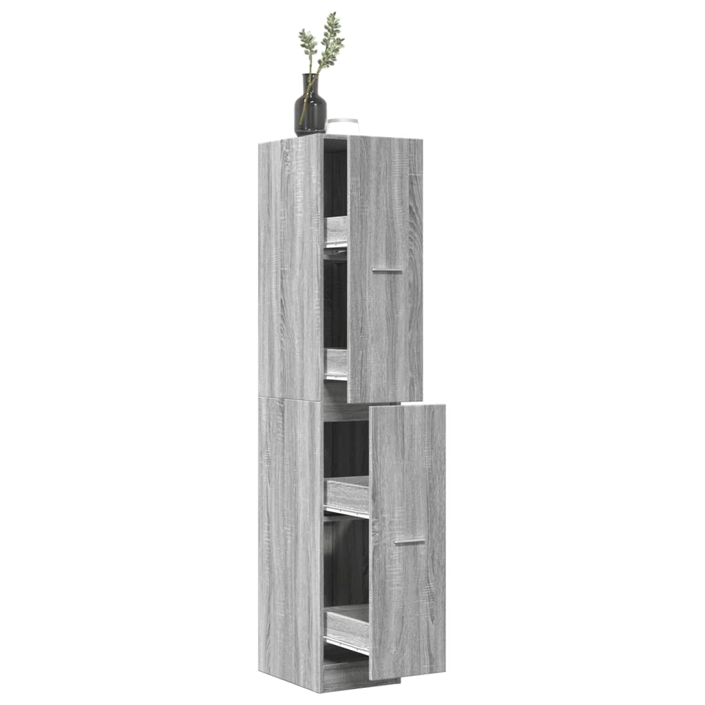 vidaXL Apothecary Cabinet Grey Sonoma 30x41x174,5 cm Engineered Wood 1