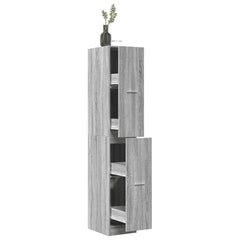 vidaXL Apothecary Cabinet Grey Sonoma 30x41x174,5 cm Engineered Wood 1