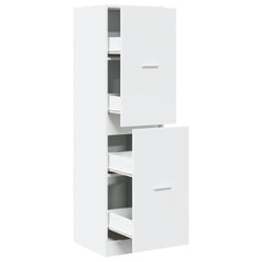Apothecary Cabinet White Engineered Wood, image 2
