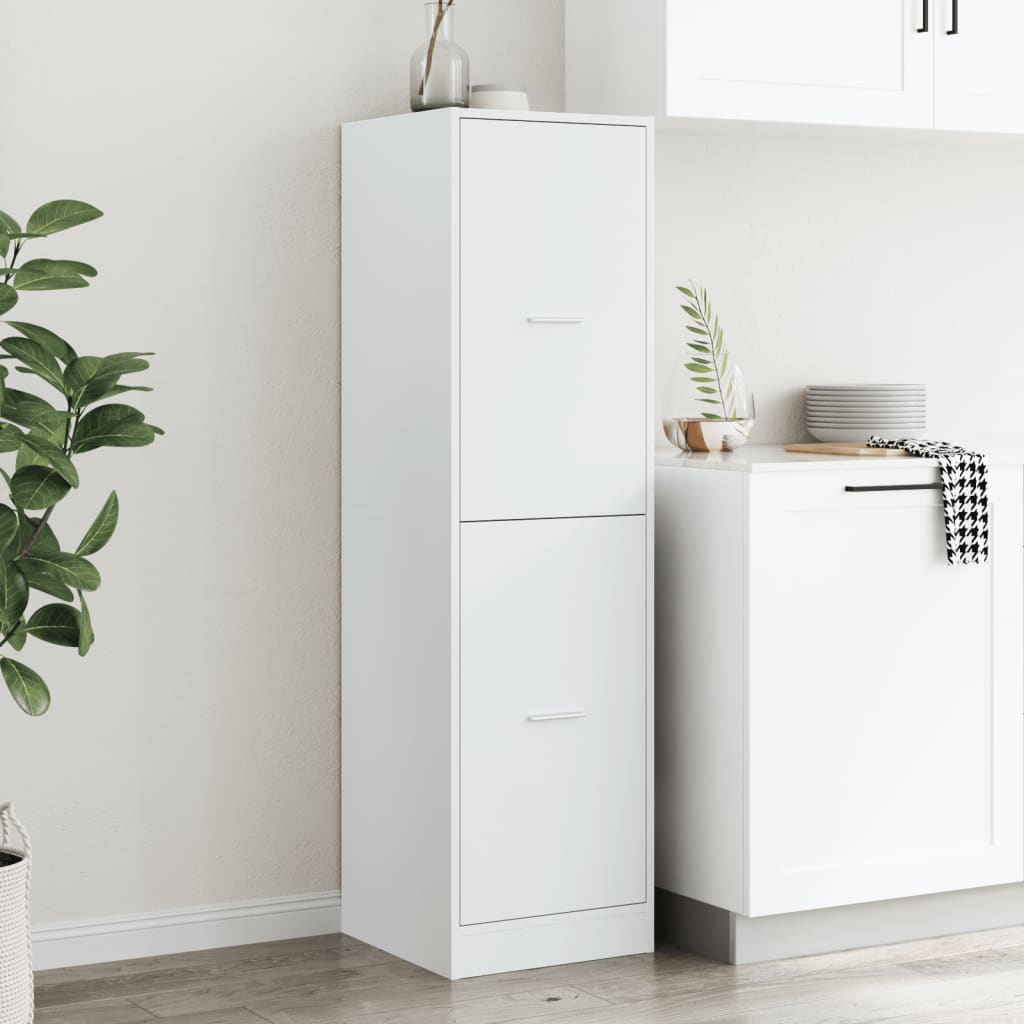Apothecary Cabinet White Engineered Wood, image 3