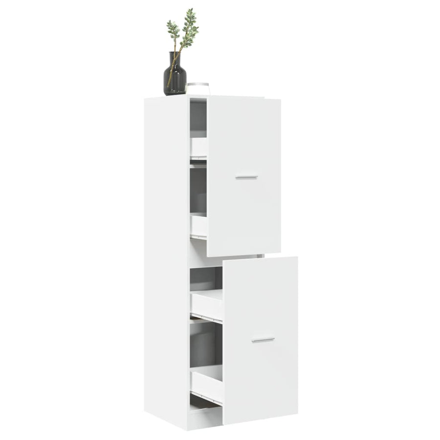 vidaXL Apothecary Cabinet White 40x41x144,5 cm Engineered Wood 1