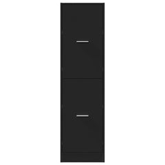 vidaXL Apothecary Cabinet Black 40x41x144,5 cm Engineered Wood 5