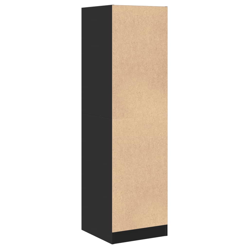 vidaXL Apothecary Cabinet Black 40x41x144,5 cm Engineered Wood 6