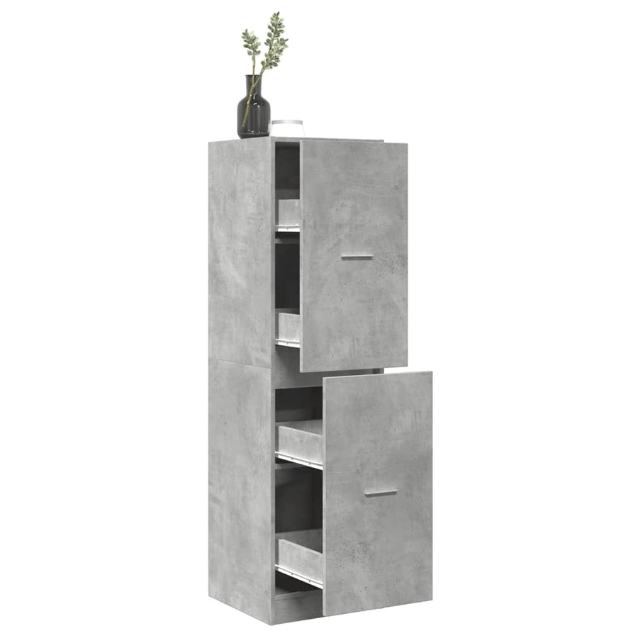 vidaXL Apothecary Cabinet Concrete Grey 40x41x144,5 cm Engineered Wood 1