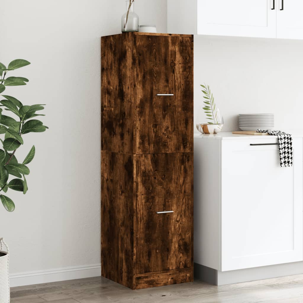 vidaXL Apothecary Cabinet Smoked Oak 40x41x144,5 cm Engineered Wood 3