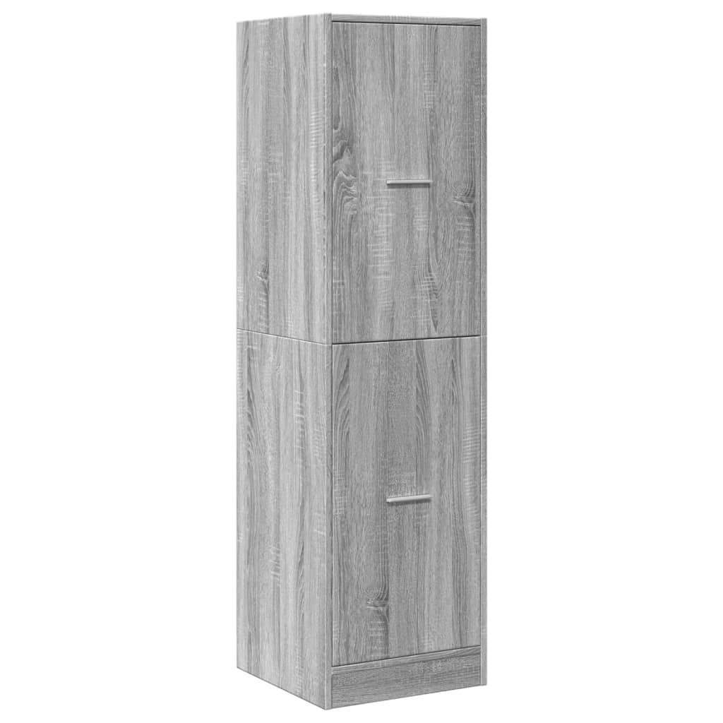 vidaXL Apothecary Cabinet Grey Sonoma 40x41x144,5 cm Engineered Wood 4