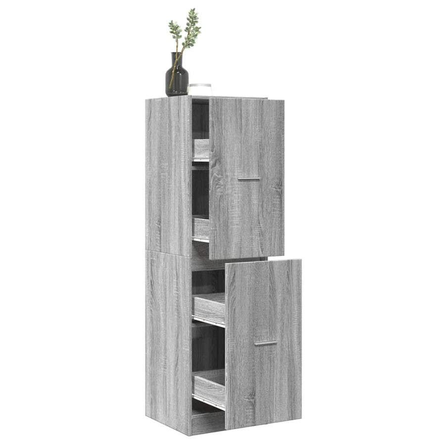 vidaXL Apothecary Cabinet Grey Sonoma 40x41x144,5 cm Engineered Wood 1