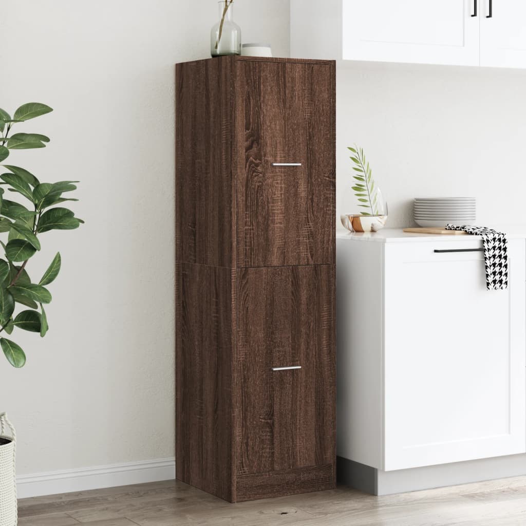 vidaXL Apothecary Cabinet Brown Oak 40x41x144,5 cm Engineered Wood 3