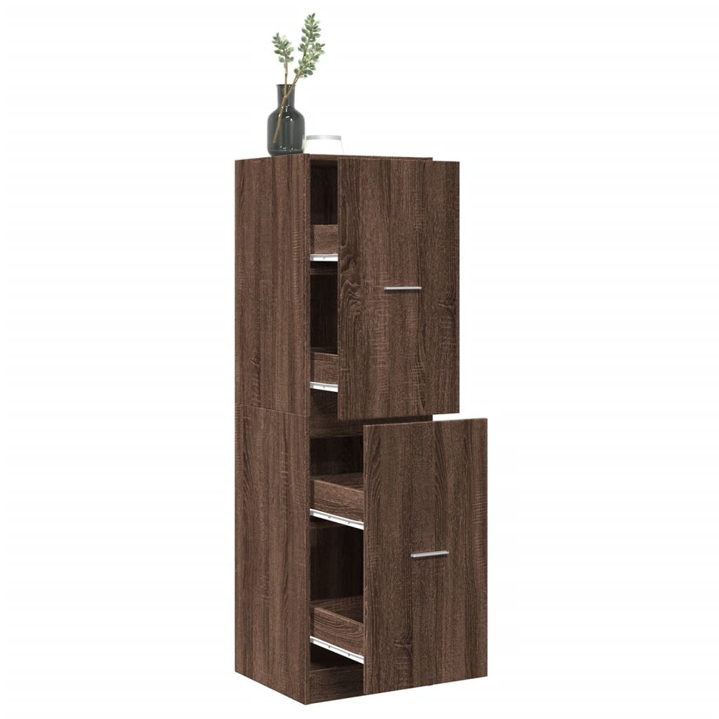 vidaXL Apothecary Cabinet Brown Oak 40x41x144,5 cm Engineered Wood 1