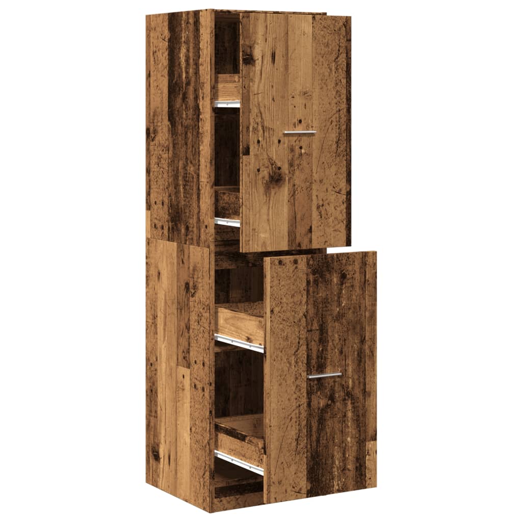 vidaXL Apothecary Cabinet Old Wood 40x41x144,5 cm Engineered Wood 2