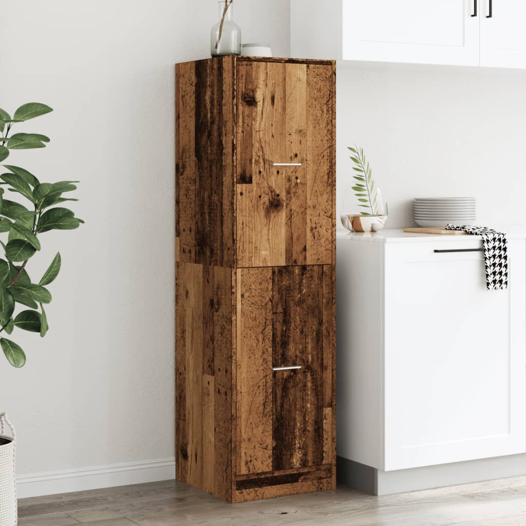 vidaXL Apothecary Cabinet Old Wood 40x41x144,5 cm Engineered Wood 3