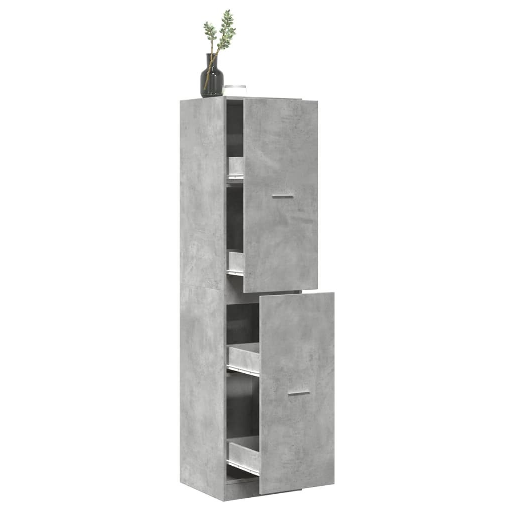 vidaXL Apothecary Cabinet Concrete Grey 40x41x174,5 cm Engineered Wood 1
