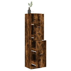 vidaXL Apothecary Cabinet Smoked Oak 40x41x174,5 cm Engineered Wood 1