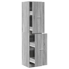 vidaXL Apothecary Cabinet Grey Sonoma 40x41x174,5 cm Engineered Wood 2